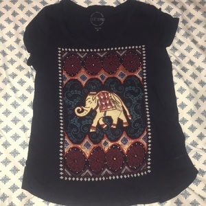 Lucky Brand beaded elephant top
